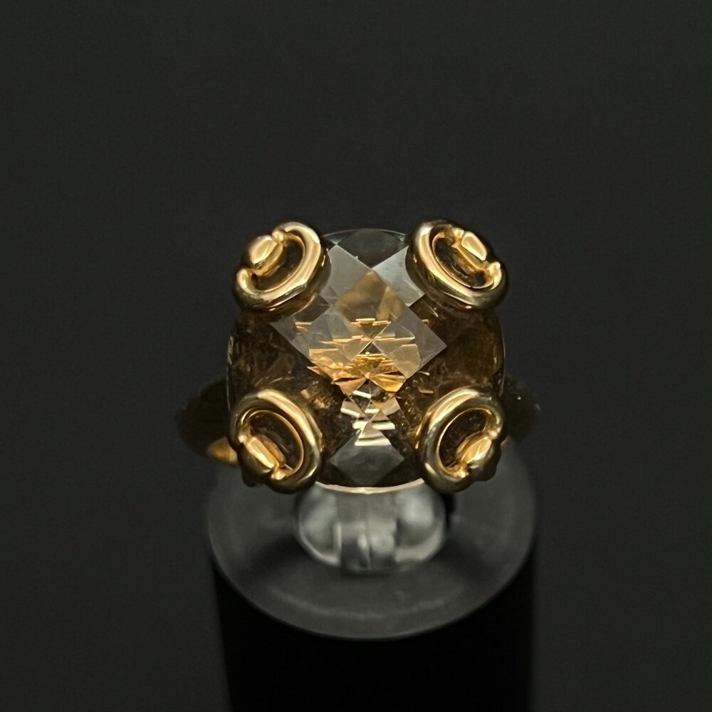Gucci Smoky Quartz Statement Ring - image 1